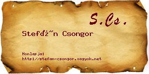 Stefán Csongor névjegykártya