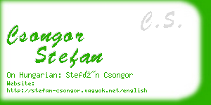 csongor stefan business card